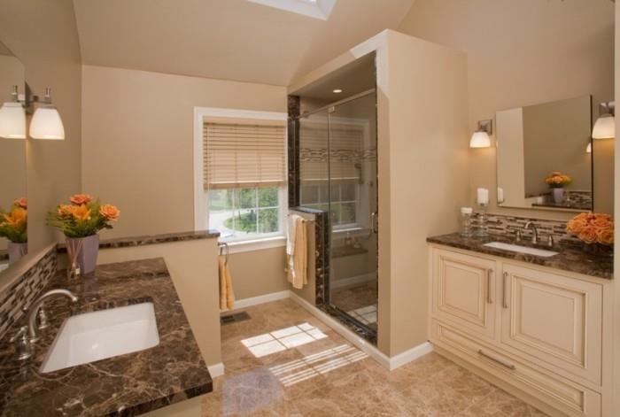 smėlio spalvos vonios kambarys-spalvos-idėja-dvi atskiros tualeto erdvės-dušo kabina