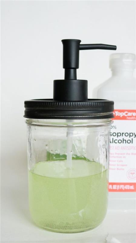 3 deli alkohola in 1 del gela aloe vere za pripravo hidroalkoholne raztopine, naravni antibakterijski diy