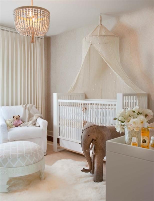 kūdikio kambario dekoro idėjos-interjero baldai-kūdikio kambario dramblys