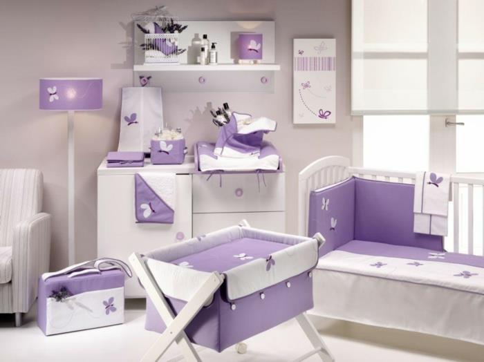 kūdikių kambario idėjos-idėjos-interjeras-kūdikių kambario baldai-violetinė