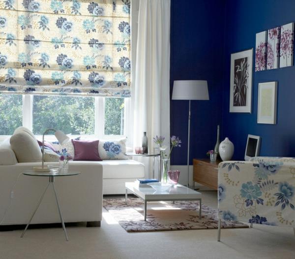 mavi-beyaz-oturma odası fikri