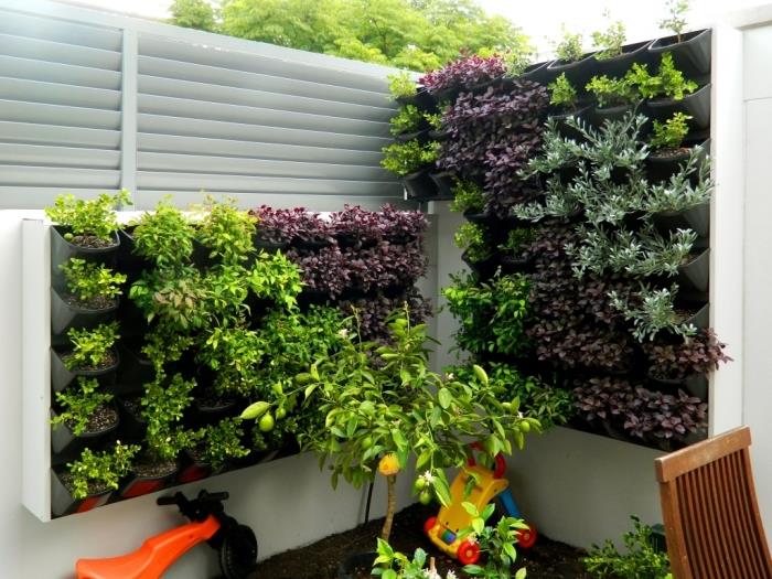 po meri izdelana zelena stena s plastičnimi moduli in avtomatskim zalivalnim sistemom za vzdrževanje navpičnega vrta zunaj skozi vse leto
