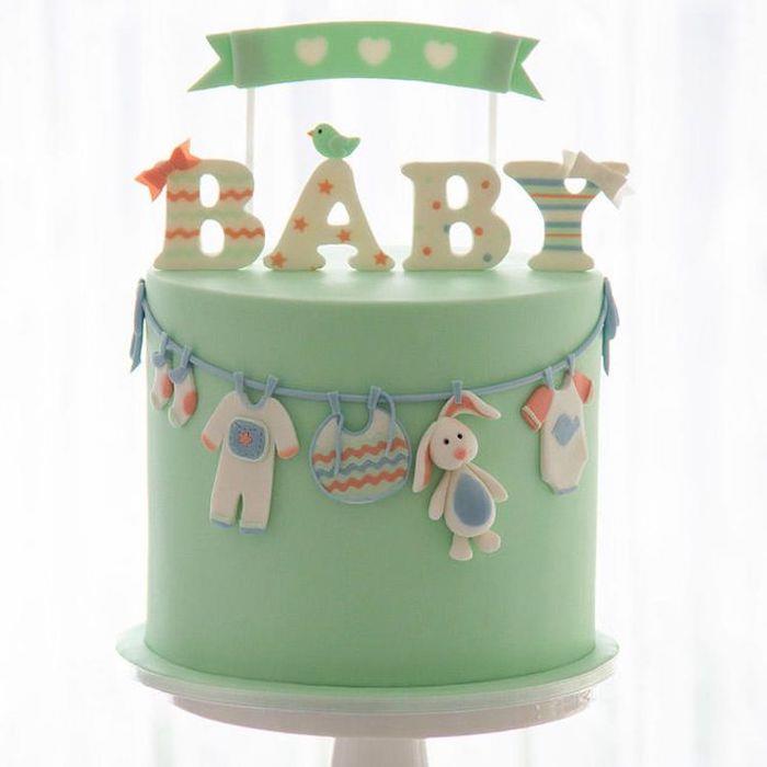 Baby shower pastası bebeğinin cinsiyetini bilmek istemeyen anneler için harika baby shower pastası fikri