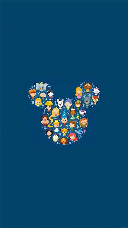 Kraštovaizdžio tapetai „Swag“ tapetai paprastas grožio vaizdas „Disney“ charakterio siluetas „Mickey Mouse“ ekranas