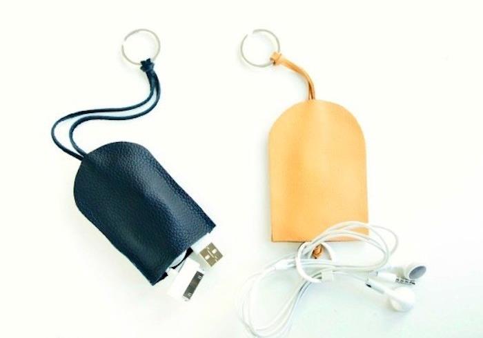 usb kabloları için deri anahtarlık nasıl yapılır iphone şarj cihazı