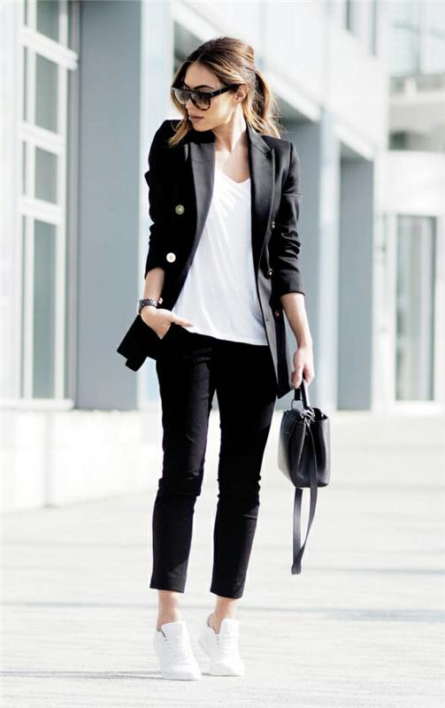 siyah moda orta uzun ceket kadın ceket kadın modası