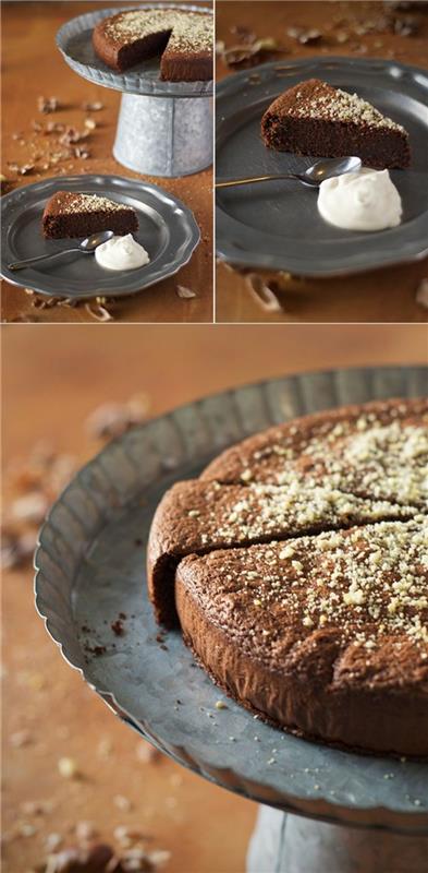 keptų rudų pyragų receptai, šokoladinis pyragas be glitimo su kaštonų miltais