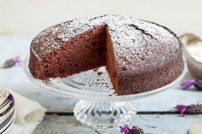süt ürünleri ve yumurtasız çikolatalı kek yapmak, kolay ve hızlı tatlı vegan tarifi, yumuşak çikolatalı kek