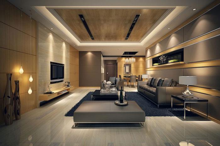 luksuzno dnevno pohištvo z moderno oblikovano dekoracijo