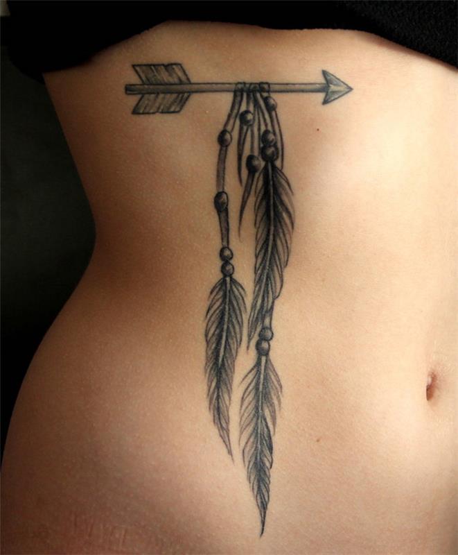 moters tatuiruotė, plunksnų kūno dailė, odos piešimas su rodykle