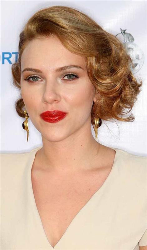 scarlett johansson retro saç modeli pin-up bukleler