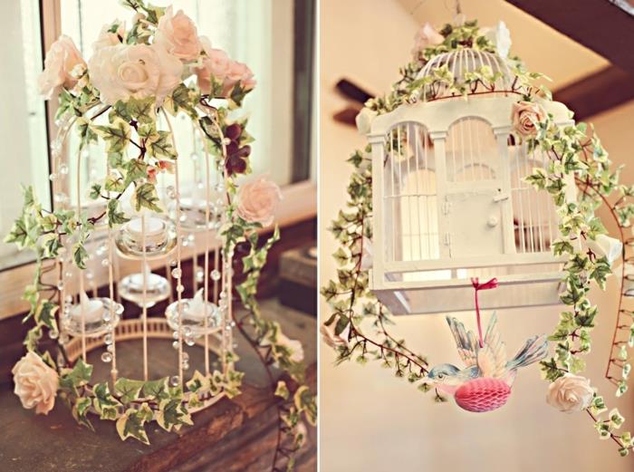 düğün-dekorasyon-fikirler-ucuz-düğün-dekorasyon-diy-kafes-çiçekler-pembe