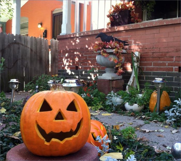 Halloween-buča-slika-hiša-dekor-Toussaint-vrt-groza