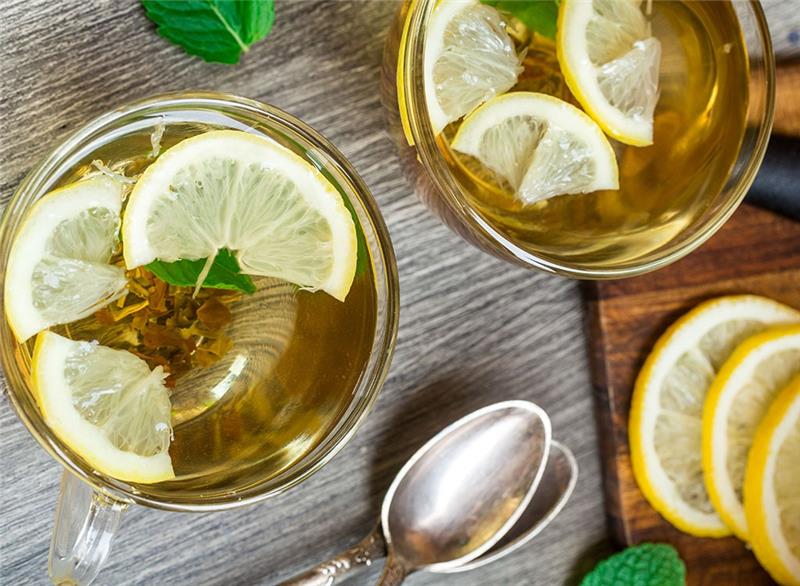 Detox napitek za hujšanje doma narejen za hujšanje detox napitek limonina meta čaj limona in meta ali voda za razstrupljanje