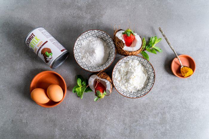 pirinç ve mısır unu, yumurta ve hindistan cevizi sütü ile glutensiz krep nasıl yapılır gerekli malzemeler