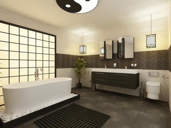 zen-kopalnica-dekor-navdih-spremenjena velikost-kad-okno-umivalnik