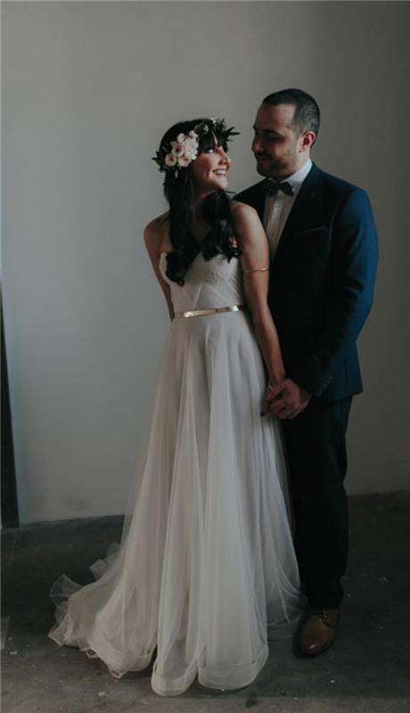 įkvėpimo suknelė-undinė-vestuvių vestuvių suknelė-be petnešėlių-ilga suknelė-graži