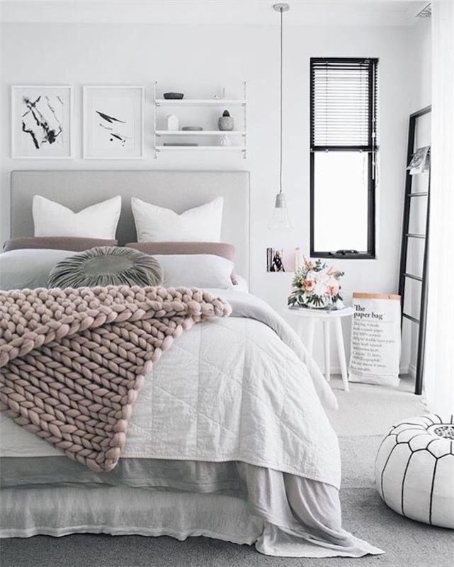 İskandinav tarzı dairenizi nasıl dekore edeceğinizi pudra pembesi yatak odası dekorasyon fikirleri