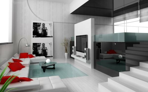 zanimivo-oblikovanje-za-dnevno-sobo-v-belo-črni barvi