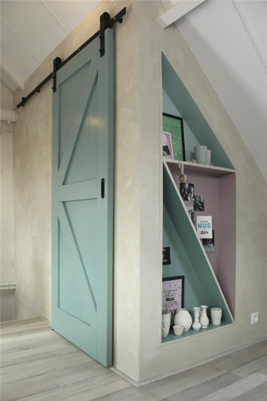 modernus-interjeras-baltas-ir-mėtos-žalias-modernus-tvarto durys
