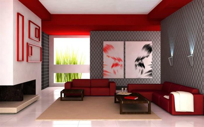 interjeras-modernus-spalva-karminas-spalva-amarantas-raudona-siena-raudona-lubos-balta-freskos