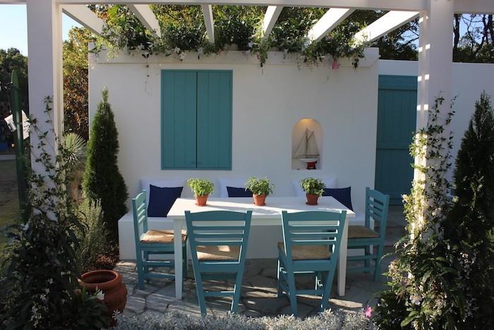 Viduržemio jūros sodas-graikų-graikų stiliaus idėja-deko dizainas