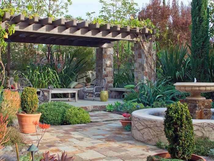Viduržemio jūros sodas-deko-idėja-dizainas-patio-ispanas-išorės apdaila