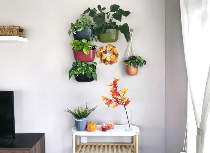pakabinamas „planter deco“ kambarinis augalas svetainės kambario akcentas su krepšelio augalais natūralaus pluošto