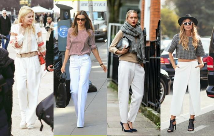 italyan ünlü kadınlarında beyaz pantolon ile giymek için kadınlar için beyaz pantolon idee