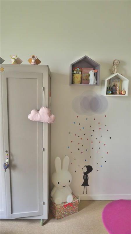 güzel-gri-çocuk-gardırop-kız-çocuk-yatak odası-dekorasyon-ucuz-çocuk-yatak odası