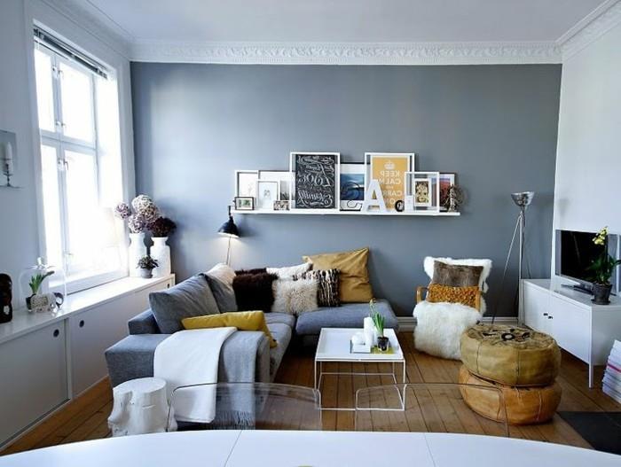 güzel-gri-kanepe-modern-ve-şık-oturma odası-nasıl-süslemeli-modern-oturma odası