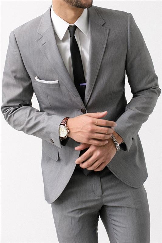 lepa-obleka-moški-poceni-siva-antracit-človek-poceni-trendi-kravata-obleka