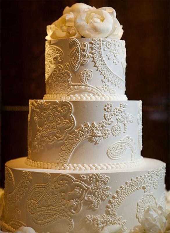 düğün pastası için güzel dekorasyon