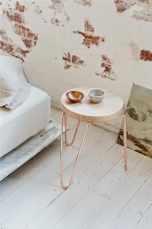 gražaus dizaino-šoninis stalas-šviesiame medyje-svetainėje-baltos grindys