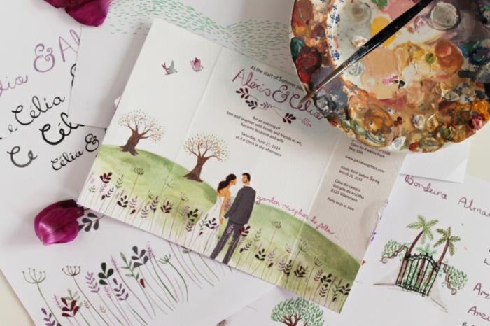 Balandžio piešimo žiedas vestuvių įvaizdžio sužadėtuvių nemokamai vestuvių prašymo kortelei