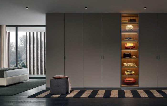 lepo in moderno oblikovanje omar-vrat-za-garderobno omaro-v-dnevni sobi-sivo-armoar-tla-v-črnih-tleh