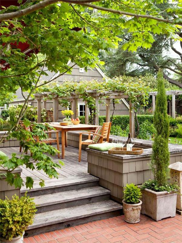 Masif-ahşap-bahçe-mobilya-masa-ve-sandalyeler-ucuz-ikea ile güzel-bahçe