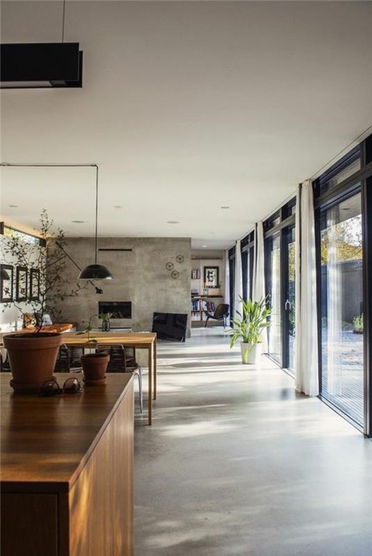 gražus-svetainė-betonas-vaškas-dekoratyvinės-betoninės grindys, skirtos prašmatniam ir moderniam interjerui