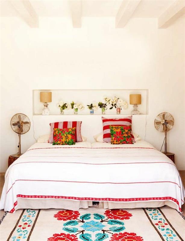 güzel-yatak odası-aziz-maclou-halı-lejyon-bej-ve-halı üzerinde-dekorasyon