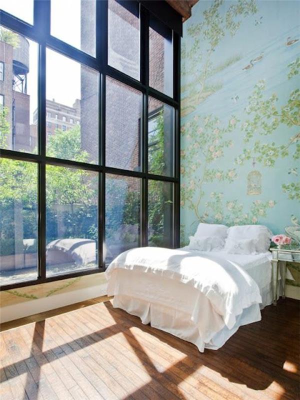 Jolie-idee-poir-le-design-gild-tapetai-prašmatniame miegamajame