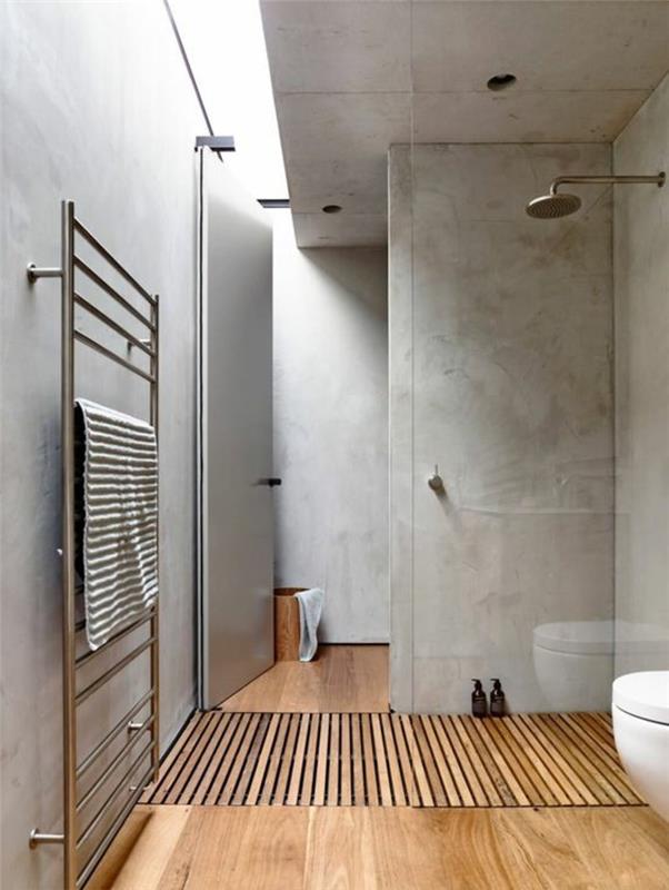 gana-vonios kambarys-betone-dekoratyvinis-betonas-stalviršis-vaškas-šviesios-medinės grindys