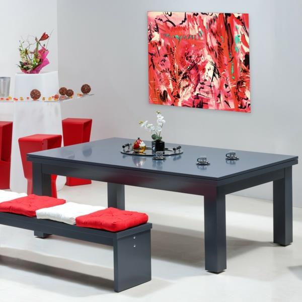 gana aukštos klasės biliardo stalas-konvertuojamas į juodą ir raudoną dydžio svetainės staliuką