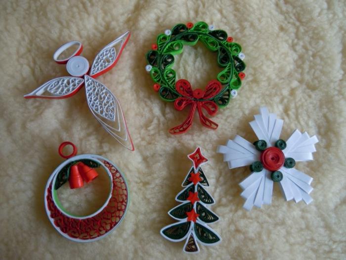 acemi quilling, quilling kağıttan yapılmış fantastik noel oyuncakları