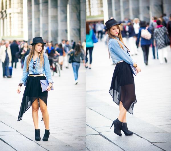 asimetriškas sijonas-gražus modelis-juodas