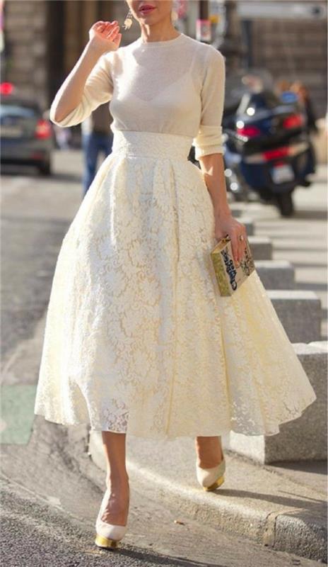baltųjų nėrinių sijono-princesės stiliaus-50-ųjų dydis