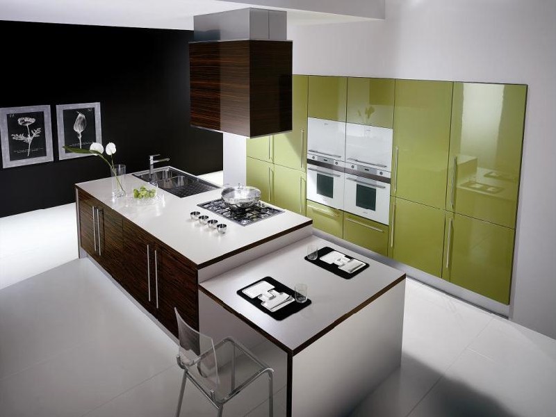 Foto di design della cucina moderna all'interno
