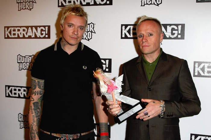 dahinin liam hawlett ve keith flint'in bir kerrang ödül töreninde intihar ederek ölmeden önceki fotoğrafı