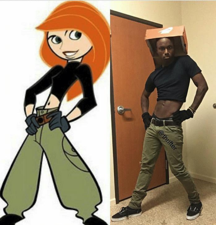 Kim Possible juokinga originali maskuotė, paskutinės minutės Helovino kostiumo idėja be pastangų