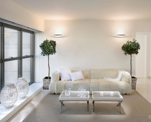 Sala de estar em cores claras