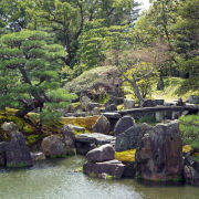 Japon bahçesi manzarası